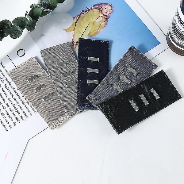 Elastisk Midjeförlängare Multifunktionell Justerbar Byxknapp Förlängare För Jeans Byxor Kjol (5st)