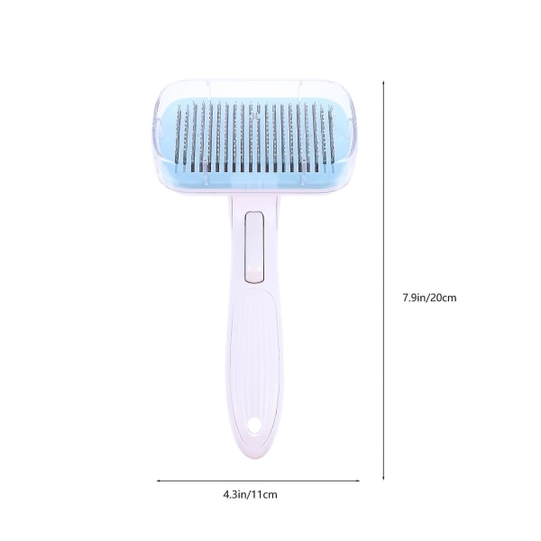 Brush Cleaner Tool Cat Deshedding Comb Undercoat Brush Cat Shedding Brush Dog Rake CombBlue11X6X20CM