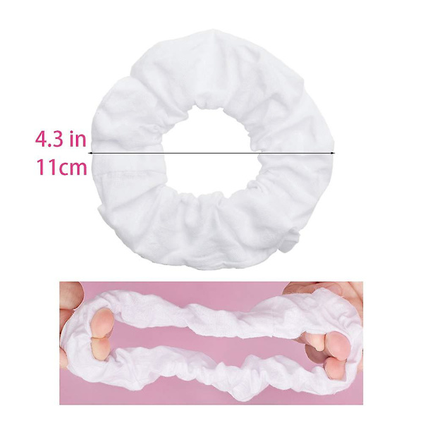 20-pack Vita Scrunchies för Tie Dye-fest Hårelastik Hårsnoddar Hästsvanshållare för Kvinnor