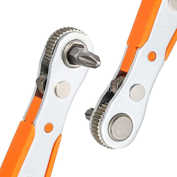 Magneettinen ruuvimeisseli, Mini-räikkäruuvimeisseli Suuri vääntömomentti Offset Käännettävä Mini-räikkä Offset Ruuvimeisseli