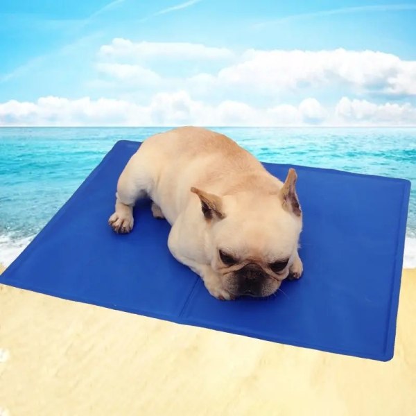 Pets Hundekølemadras 20” x 35” Pude til Hundehuse, Bur, Senge, Ikke-giftig, Holdbar Solid Selvkølende Gel. Ingen Køling eller El