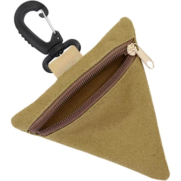 Foderpåse, Portabel Triangulär Canvaspåse, Lätt Att Förvara Och Bära, Med Spänne Och Dragkedja, För Friluftsentusiaster (2st, Khaki + Armégrön)