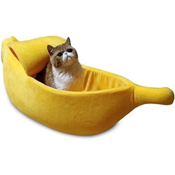 Banan- och Kanin Kattsäng Hål, Husdjurstillbehör Bo, Banan Kattsäng, Kennel för att Hålla Varmt på Vintern, Gul M