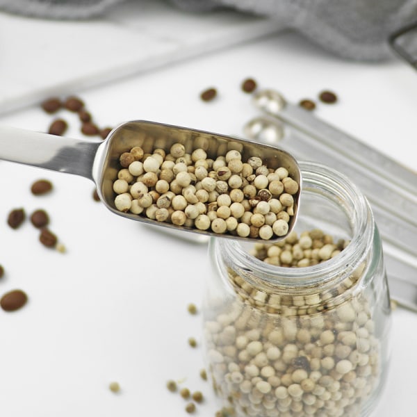 1 Teske (1 Tsp | 5 mL | 5 cc | 1/3 Spiseske) Enkelt Måleske, Rustfrit Stål Individuelle Skeer, Skeer med Langt Håndtag Kun