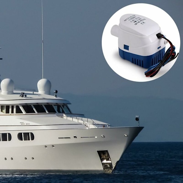 Lænsepumper, 12V 1100GPH Automatisk Lænsepumpe Automatisk Stille Væske Vandpumpe til Marine Lænsepumpe Vandpumpe til Både, Damme, Swimmingpools