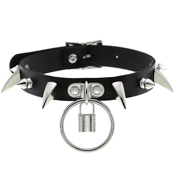 Goth Punk Spik Nitar Choker Halsband 1st-svart