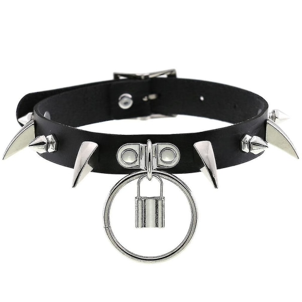 Goth Punk Spikket Choker Krage 1stk - Svart