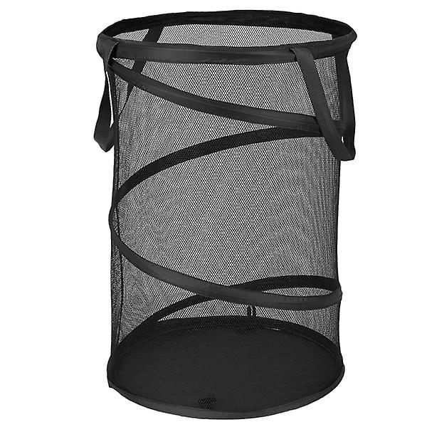 Hopfällbar Tvättrådsnätkorg Tvätkläder Förvaringkorg För Hemma Svart 58X36X36CM Black 58X36X36CM