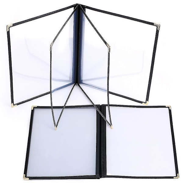 2 stk. 9,44 x 14,96 tommer menukort, 4 sider, 8 visninger, egnet til standard brevpapir