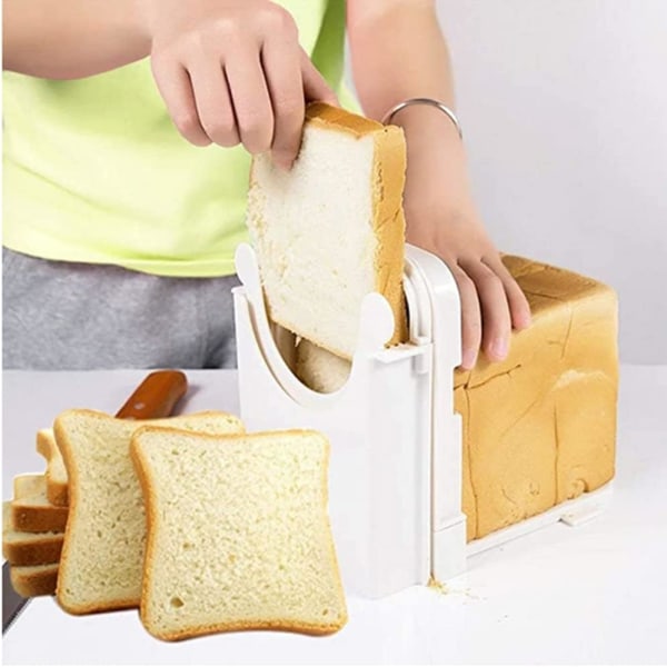 Brödskivare för Hembakat Bröd Justerbar 5 Tjocklekar Vikbar Bröd Cutter Maskin Skärning Sandwich Maker