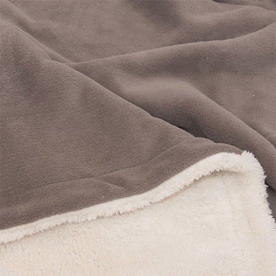 Unique Living Fleecetæppe 150x200 cm, Quiltet Vaffelmønster, Farveægte & Vaskbart, Hyggeligt Sofaplæd til Sofa og Seng, Taupe