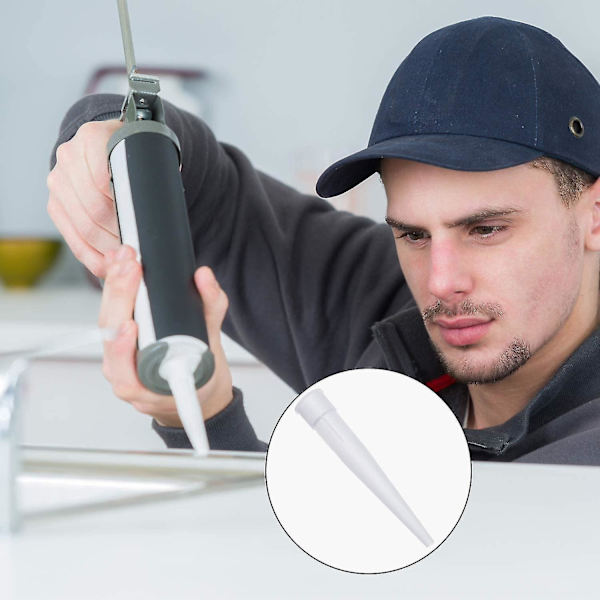 Wuzhou Fugemasse Dysehetter Sett, Inkluderer Hvite Fugemassedyser Og Røde Fugemassehetter Dysehetter, Plast (1 sett (24 stk)