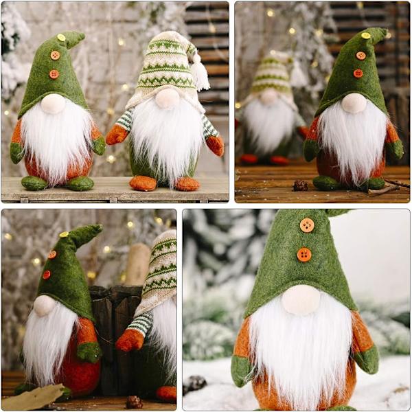 Ruotsalainen käsityönä valmistettu GNOME-pehmolelu, seisova hahmo kevään, Pyhän Patrickin päivän ja pääsiäisen koristeeksi, 1 kpl (Vihreä GNOME)