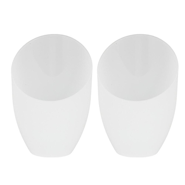 2 kpl LED-seinävalaisimen sylinterimäinen valaisimen varjostin valkoinen kattokruunu varjostin riippuvalaisimen suojus pöytävalaisimen C White 13X8.5X8.5CM