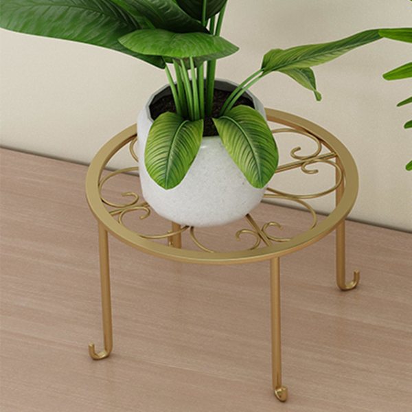 Gulvstående Jern Potteplante Stativ Haveplante Balkon Rund Stativ Hjem Decor