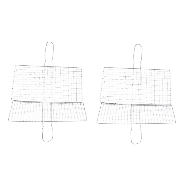 2 stk Grillkurve til Udendørs Grill Foldbare Grillkurve Bbq Grøntsags Kurv Camping Rib Udendørs Grillplade Grill Fisk Grillrist