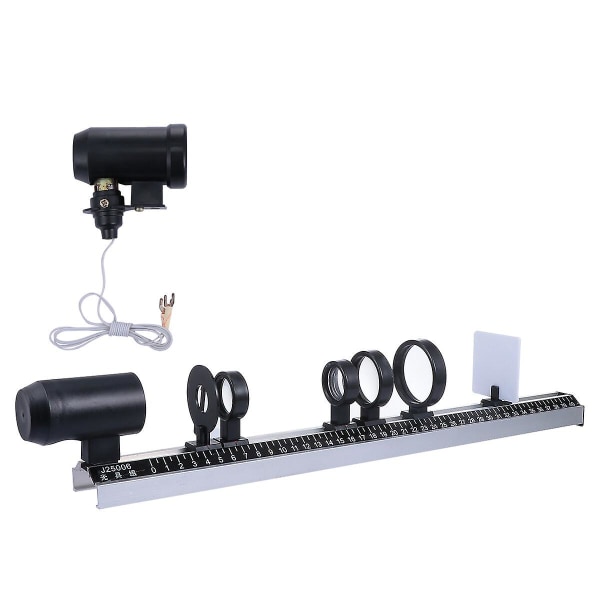 9 stk/sæt Skinnebilleddannelsesudstyr Forbedret Optisk Bænk Sæt Videnskabsklasse Optik Sæt Undervisningsværktøj Sort 50X8cm Black 50X8cm