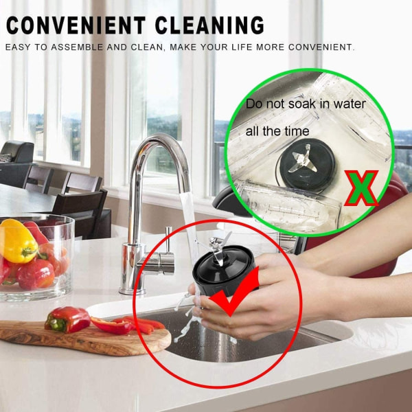 Blender-reservedeler 7-finners Blenderblad, Blenderdeler for Ninja Blender-kopper Kompatible blendere