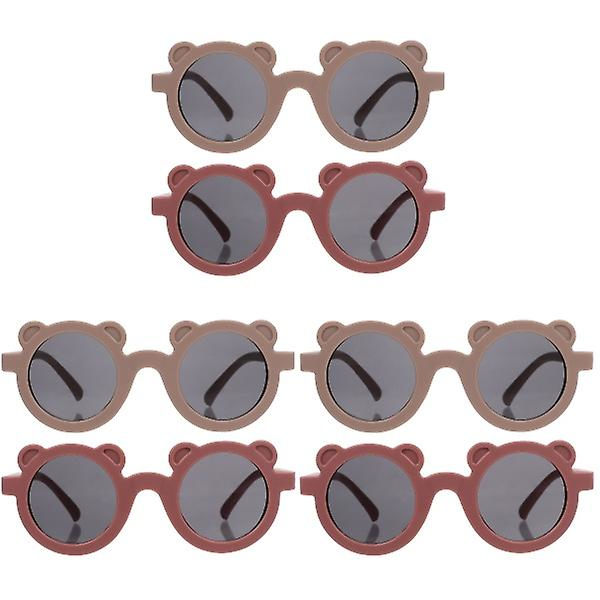 6 stk Børnesolbriller Kreative Børnesolbriller Søde Børnesolbriller 6 stk 14X13X5cm 6 pcs 14X13X5cm