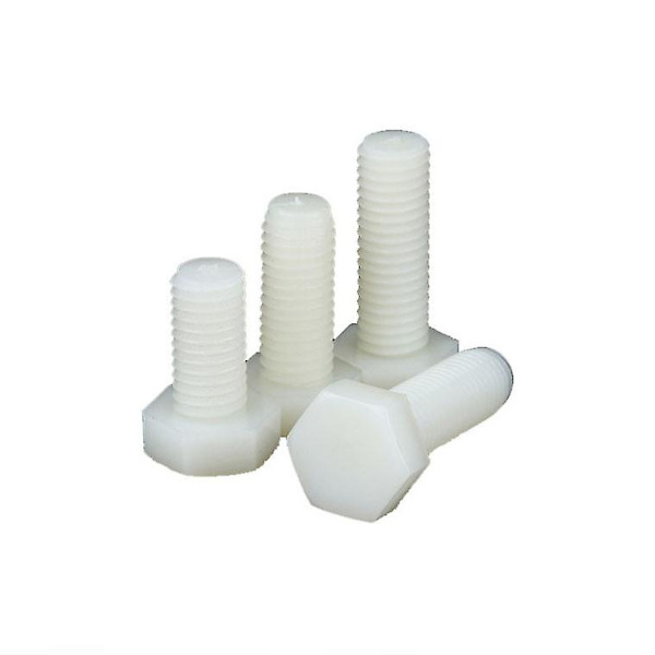 Sekskantet Hode, (pp), M10 X 70mm, Plastbolter, Muttere & Skiver, - Skruer 20stk Hvit