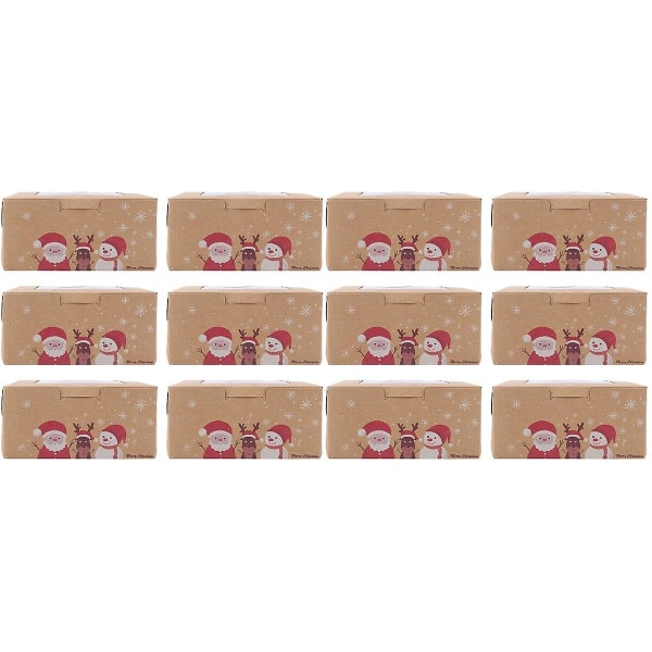 18 stk Julekakeboks Baking Dessert Emballasjeboks Gaveboks 12 stk 15,8 * 7,5 cm 12 pcs 15.8*7.5cm