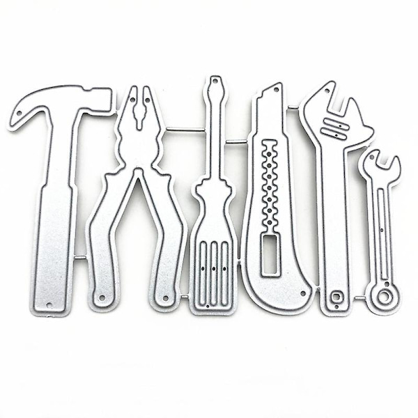 Skärmaskinsverktyg Skärformar Scrapbooking-tillbehör Kit Metallformar För Pappershantverk Korttillverkning DIY (2set, Silver)