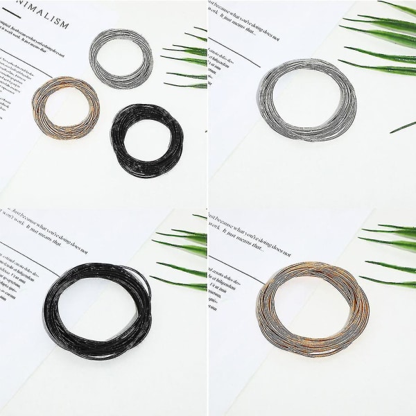 Carbon ståltråd armbånd med skruehoved kan strammes eller åbnes til dekoration-farvesølvbest Shiyi