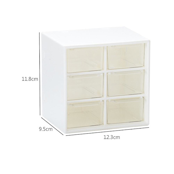 Kontor Opbevaringskasser Skrivebords Skuffeenhed Skrivebords Skuffeboks Multi-lags Papirvarer Etui Hvid 12x12cm White 12x12cm