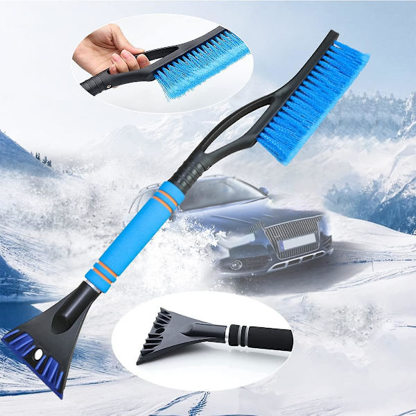 Lumipesäharja Jääraapima Auto Lumipesälapio 2-in-1 Auton Raapima Lumipesätyökalu Lumipesälapio