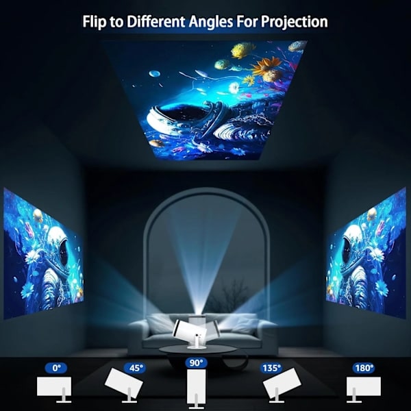 4K Projektor - Android 11, 5G Wi-Fi, Bluetooth - 150 ANSI