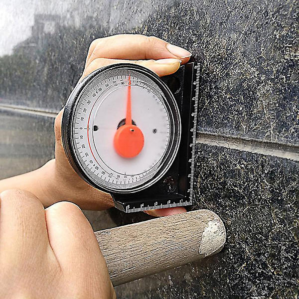 Mini-inklinometri Mittaustyökalu Kulmamitta Kallistusvaaitin Kulmanetsin Klinometri Kaltevuuskulmamittari Magneettisella Pohjalla (1kpl, Mustavalkoinen)