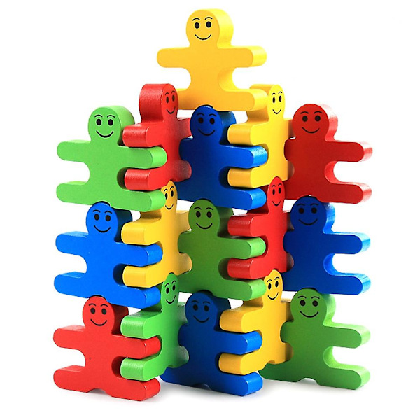 16 kpl Tasapaino Villain -palikat Lapsille Opettava Tasapainon Pinottavat Palikat Puzzle Kehityspelin Leikkisetit 16 kpl 16pcs