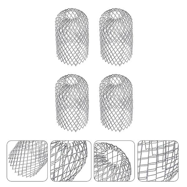 4 kpl Mesh-suodattimet Lehtisuojat Sade-suodattimet Suojukset Sadevesikourujen Suojukset Kourun Suutin Suojukset Silver 16X7.6cm