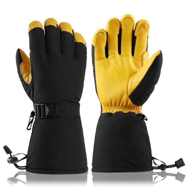 (XXL)Vattentäta skidhandskar Vindtäta utomhussnöhandskar Tjocka mjuka fleecefodrade handskar för