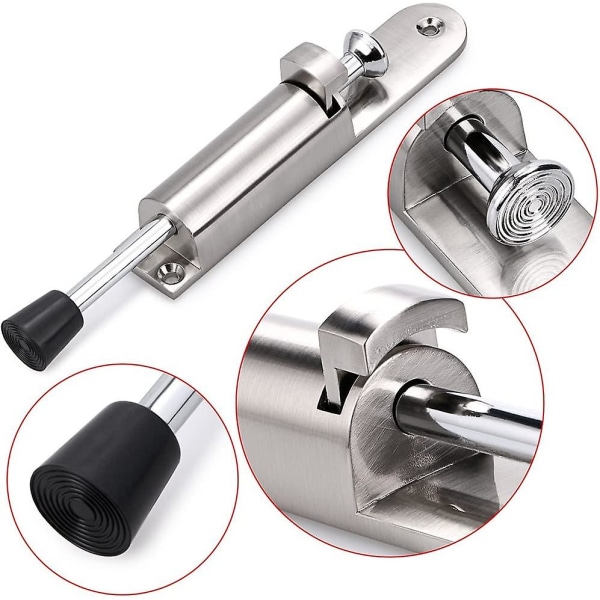 Spark Rustfrit Stål Nedadgående Dørlåse Stopper Holder Fjederbelastet Justerbar (1 stk)