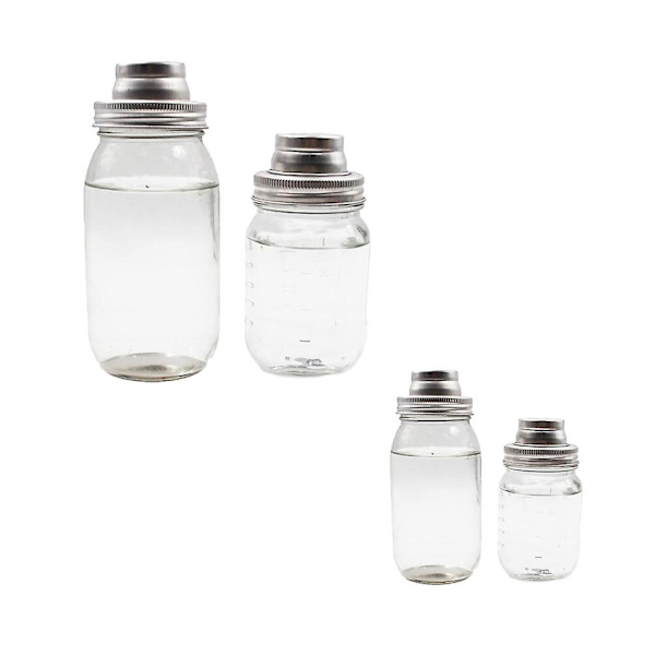 4 stk. 70 mm Shaker Låg Tættende Rustfrit Stål Hætter Lækagesikre Mason Jar Dæksel Til Konservesglas Glasflaske Sølv 4 stk. Silver 4pcs