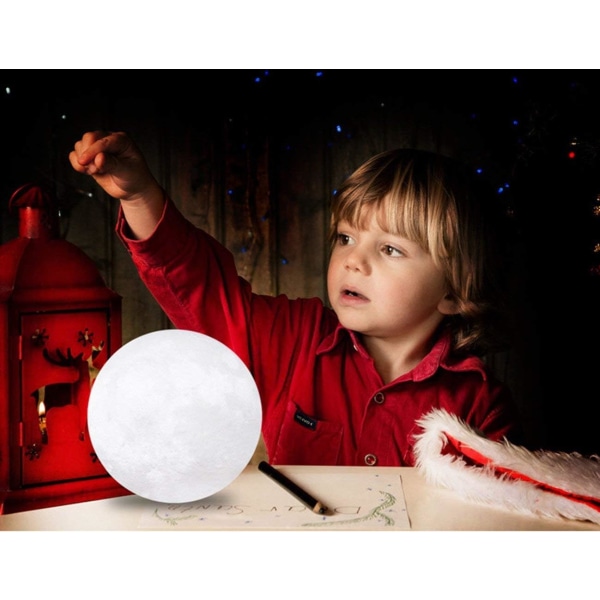 3D månelamper, månenattlys LED Lampara Luna Touch Control lysstyrke med USB-ladeport Nattlys atmosfærelamper for barn Babyfestgave