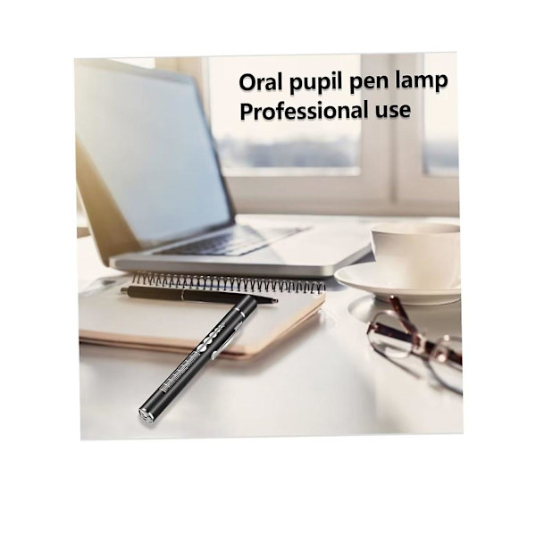 Pen Light Bærbar Dobbelt Lys Kilde LED Pen Lommelygte Genopladelig Penlight Med Lommeclips Sundhedspleje Laboratorium Og Life Sciences Pen Lampe (1 stk, Sort)