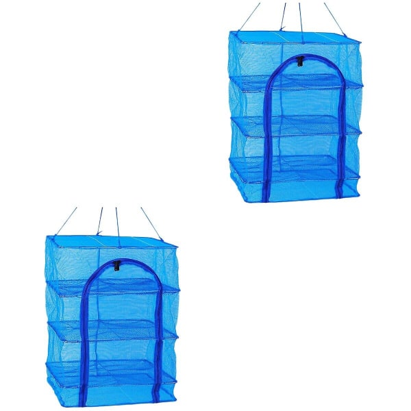 3 stk Utendørs Matnett Foldbar Tørkenett Hengende Mesh Tørker Kvadratisk Hengende Mesh Tørker For Reker 2pcs 66X40X40cm