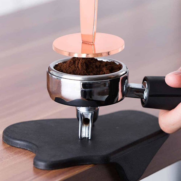 To-i-en rustfritt stål kaffeskje, dobbel bruk, multifunksjonell skjeholder, kaffeverktøy for måling, roségull Rose gold