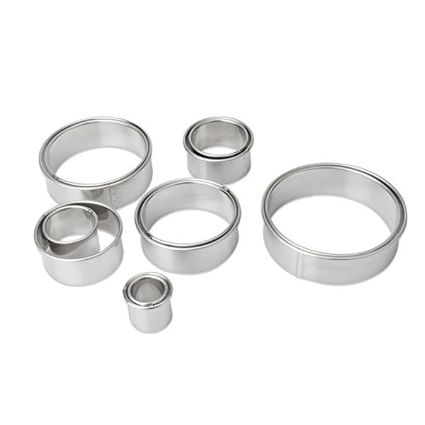 Runda Kakdegsskärare Set 11 Cirkel Bakverk Donut Doughnut Skärare Set Runda Kakskärare Cirkel Bakning Metall Ringformar