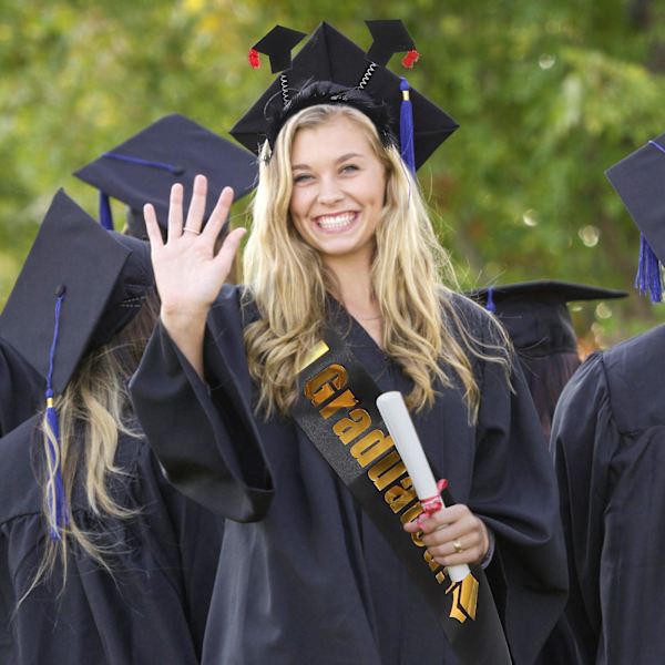 Satiinihiuspanta Graduointisash  Onnea Graduointiin Sash Unisex Satiinisash Sekalaiset Värit 158X9 Assorted Color 158X9.5CM