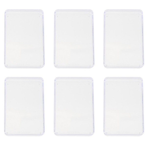 6 st Plast Pokerkort Förvaringslådor Tomma Pokerkort Lådor Behållare Transparent 9,7X6,7cm Transparent 9.7X6.7cm
