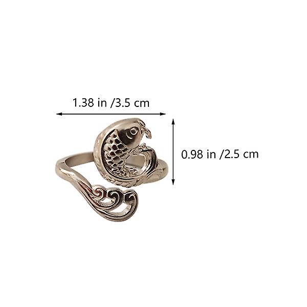 4 stk Ringer Par Ringer Glide Ring Hekle Påfugl Strikking Ring Strikking Tilbehør Retro Finger Ring 3.5X2.5cm