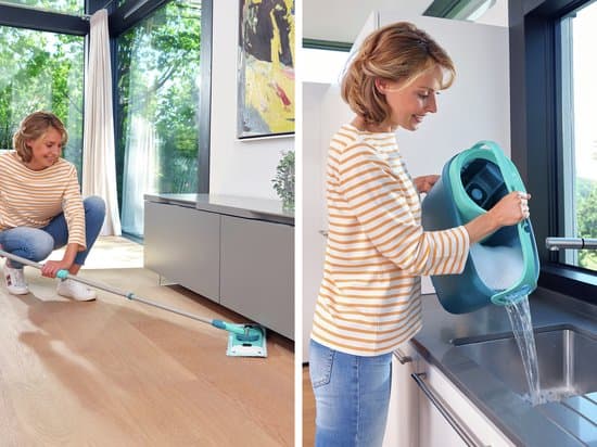 Leifheit Clean Twist M Spin Mop og spandsæt med hjul, 360° fladmoppe med justerbart teleskopskaft, 6L, 33 cm