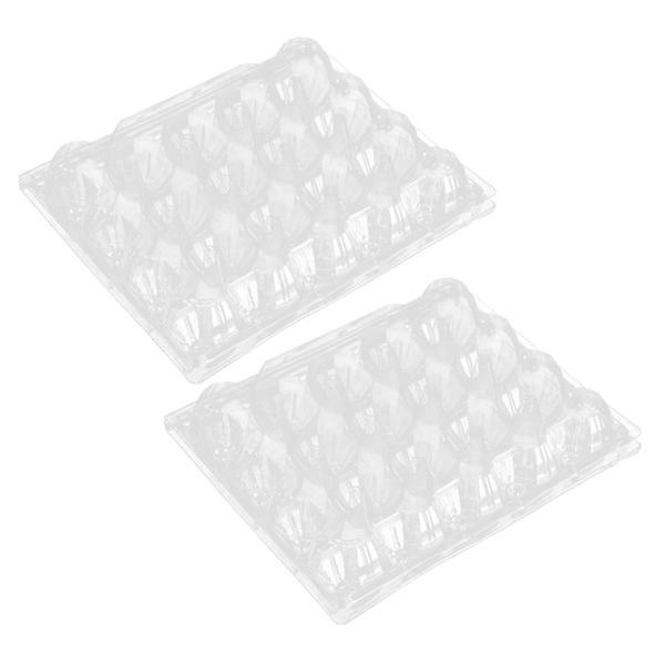 10 st 20-Ruts Bärbar Äggbricka Transparent Plast Äggställ Äggtransportförpackning