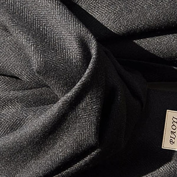 Sommer Sjal Oversized Lang Let Hør Strand Gaze Shawl Sort Black