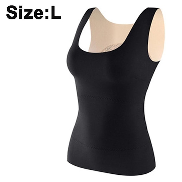 Termisk Tanktop til Kvinder Fleece Cami Skjorte Ærmeløs Camisole Base Layer Sømløs Varmt Vest Scoop Hals