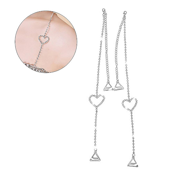 BH-stropper til kvinder med rhinestones, stropløs BH, dekorative BH-stropper, udskiftningsstropper, dekorative BH-stropper Silver
