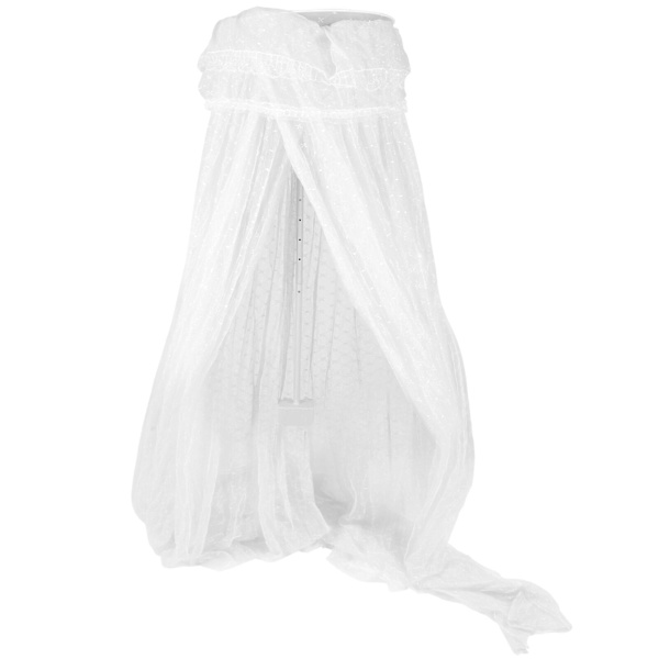 1 Sett Praktisk Baby Klips-på Stativbrakett Krybbe Baldakin Holder For Myggnett Hvit 107x36cm White 107x36cm